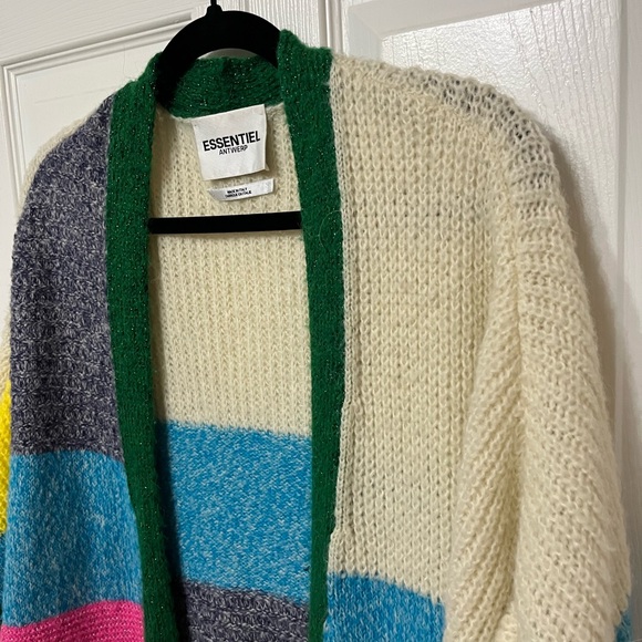 $270 ESSENTIAL ANTWERP Kalista patchwork cardigan sweater XS - Picture 5 of 14